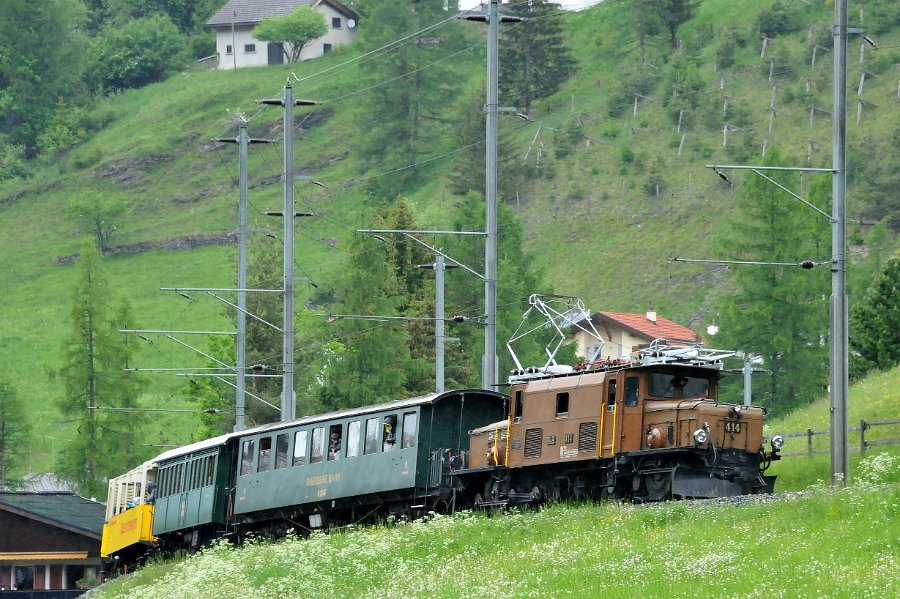 2019.06.11 RhB Ge 6-6 I 414 Albulabahn Krokodil Bahnfest Bergün (33)